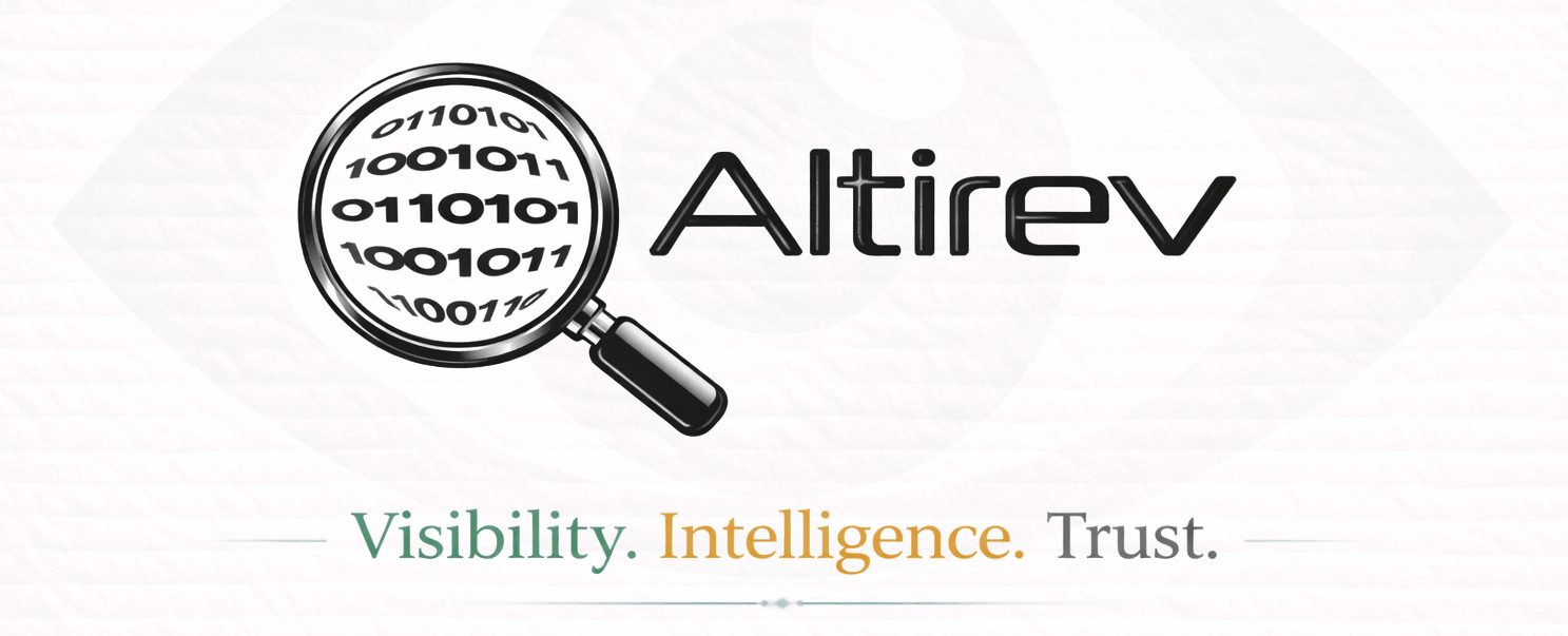 Altirev logo with its tagline