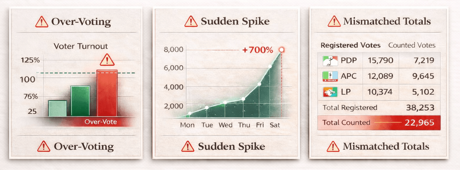 Election anomaly detection mockup