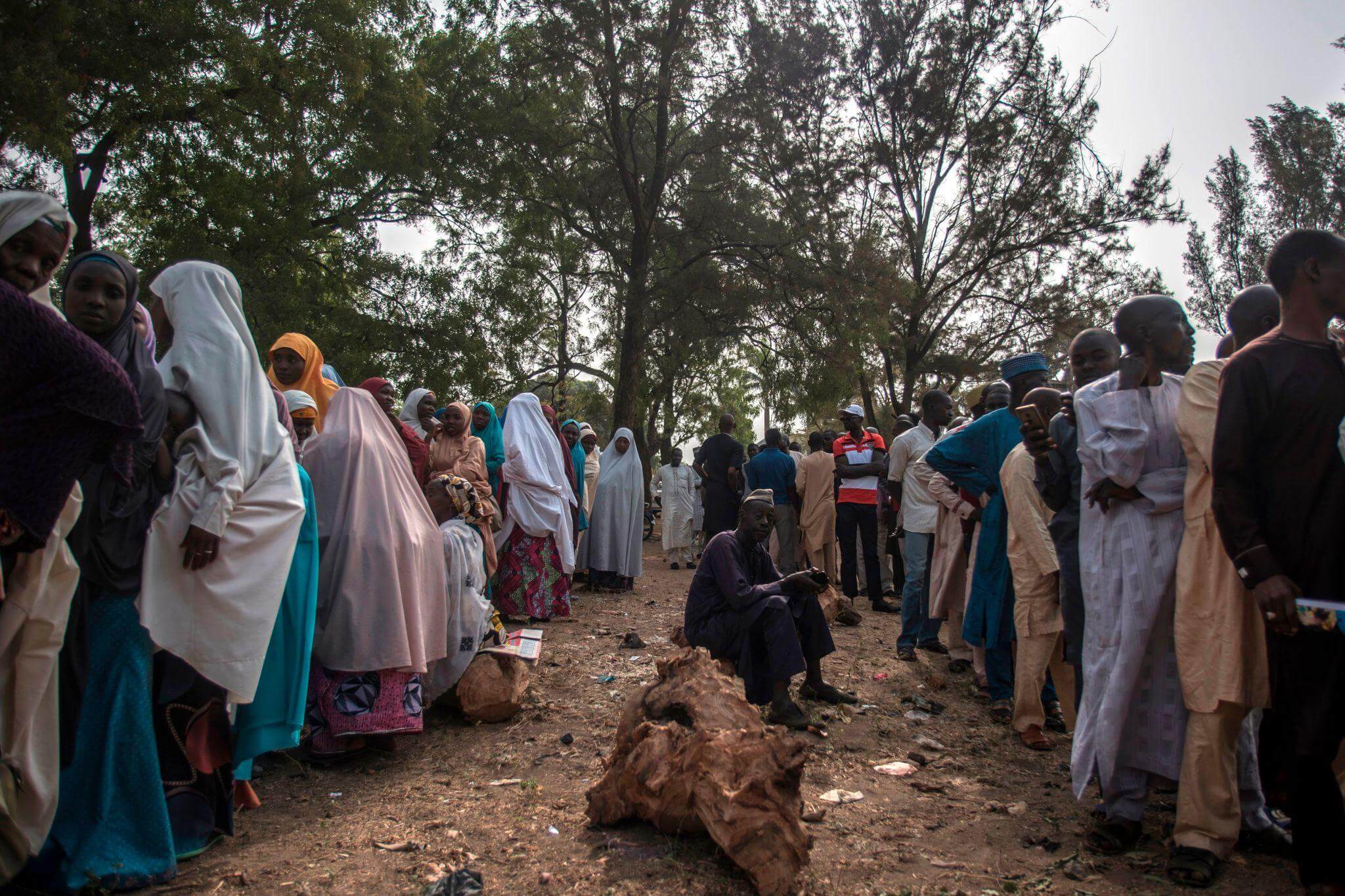 Voting at a polling unit in Northern Nigeria
