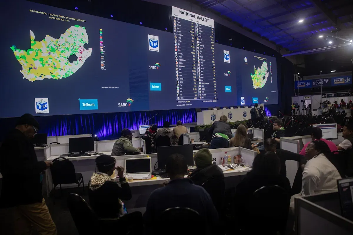 South Africa real-time election monitoring dashboard